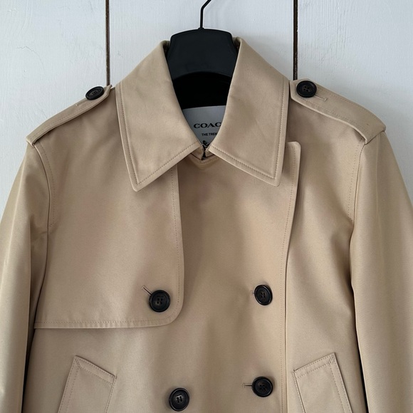 Coach Short Trench Coat Jacket Sz M NWOT - Picture 6 of 16
